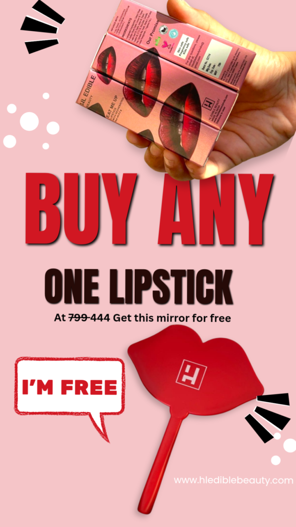 BUY ANY ONE LIPSTICK | Get MIRROR for FREE | Edible Lipstick